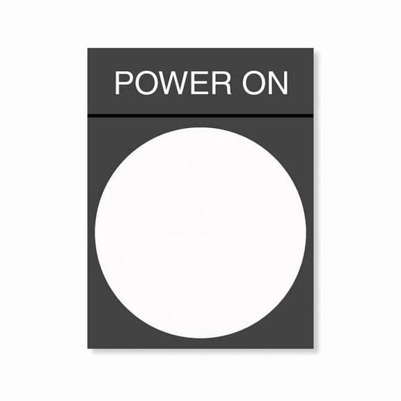 Schneider Electric Legend Plate,Rectangular,Power On ZBY2326