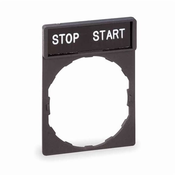 Legend Plate, Rectangular, Stop-Start ZBY2366