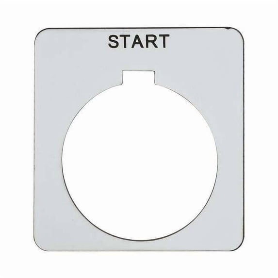 Schneider Electric Legend Plate,Square,Start,White 9001KN201WP