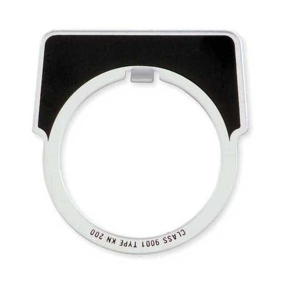 Schneider Electric Blank Legend Plate,Square,Black 9001KN100BP