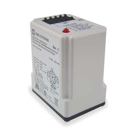 Multifunction Time Delay Relay, Octal, 9 Functions 240V AC, DPDT