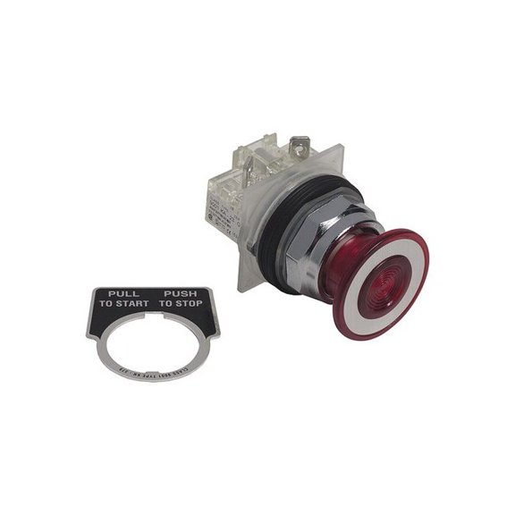 Schneider Electric Mushroom Head Push Button, 30 mm, 1NC 9001KR9RH6S10