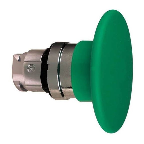 Schneider Electric Mushroom Head Push Button,Green,22mm ZB4BR3
