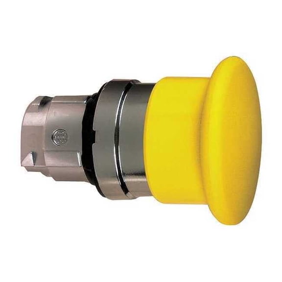 Schneider Electric Mushroom Head Push Button,Yellow,22mm ZB4BC5