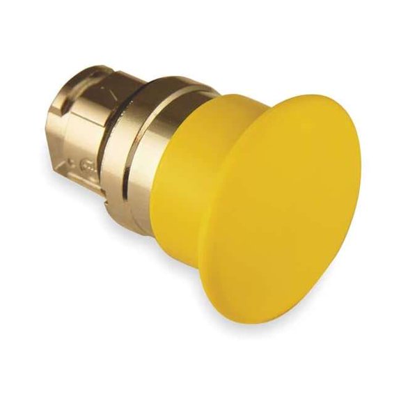 Schneider Electric Mushroom Head Push Button,Yellow,22mm ZB4BS55