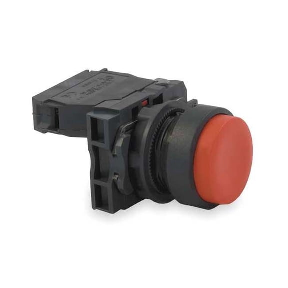 Schneider Electric Non-Illum Push Button,22mm,1NC,Red