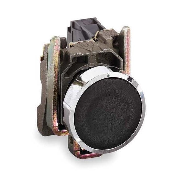 Schneider Electric Push Button Operator, 22 mm, 1NO/1NC, Black XB4BA25