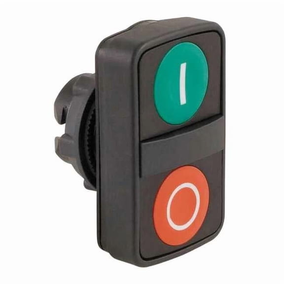 Schneider Electric Non-Illum Push Button,I/O,Green/Red ZB5AA7341