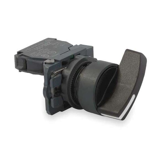 Schneider Electric Non-Illum Selector Switch,Polyamide,2P XB5AJ21