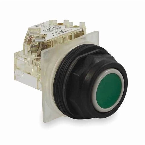 Flush Push Button Operator, 30 mm, SPDT, Green 9001SKR1GH13