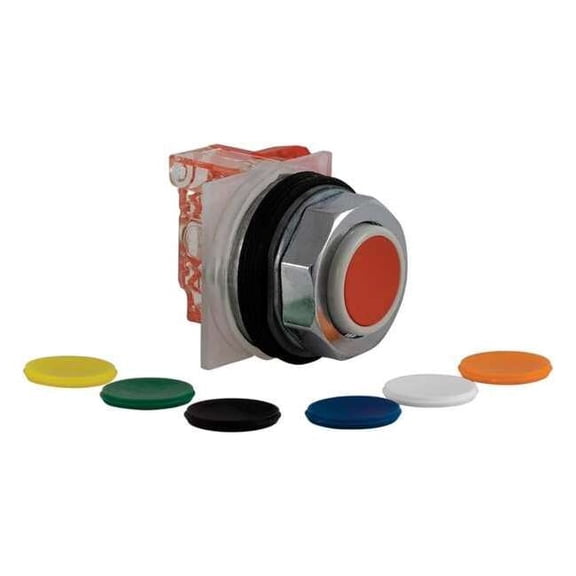 Schneider Electric PshButtn,Blk,Blu,Grn,Org,Red,Wht,Ylw,1NO 9001KR3UH5