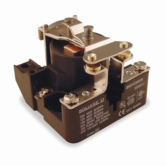 Through Panel, Open Power Relay, Square, 30 A, 4 Pins, Screw 8501CO6V29