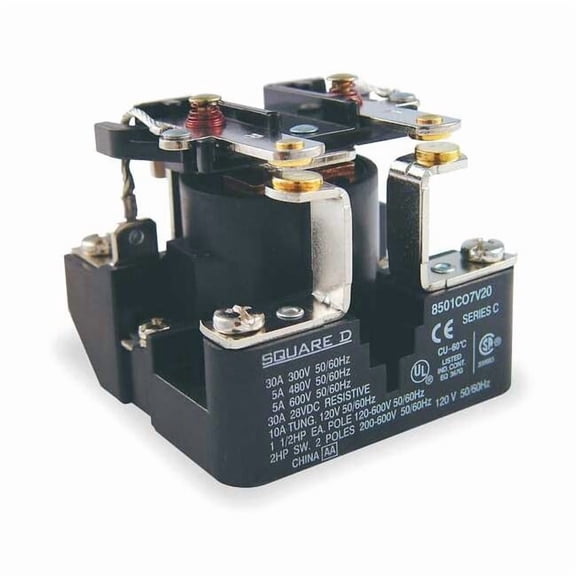 Through Panel, Open Power Relay, Square, 30 A, 6 Pins, Screw 8501CO7V24