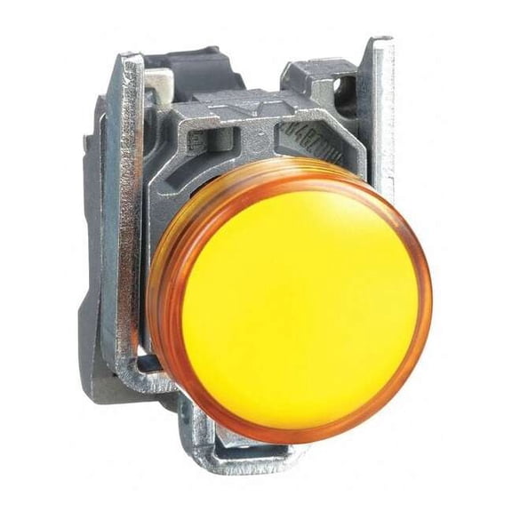 Schneider Electric Pilot Light Complete,Yellow,LED XB4BVG5