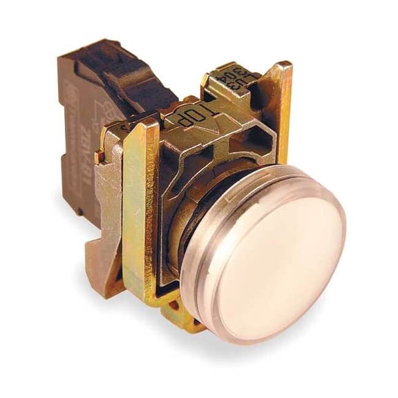 Schneider Electric Pilot Light Complete,White,LED XB4BVG1