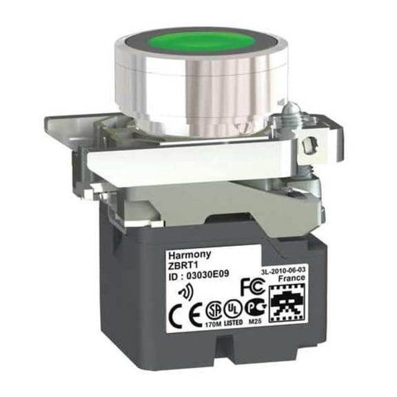 Schneider Electric Push Button with Transmitter, 22 mm, Green ZB4RTA3