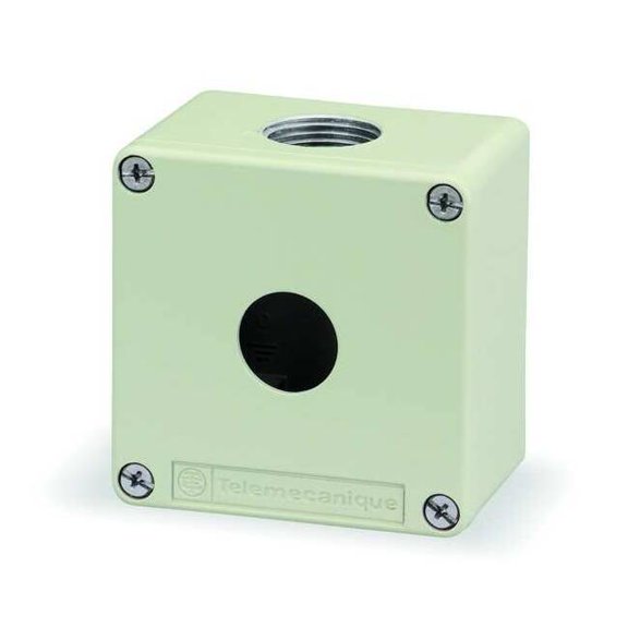 Schneider Electric Pushbutton Enclosure,22mm,1 Hole,Metal XAPG19201