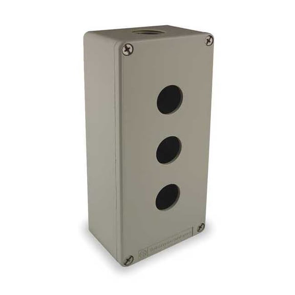 Schneider Electric Pushbutton Enclosure,22mm,3 Holes XAPG39203