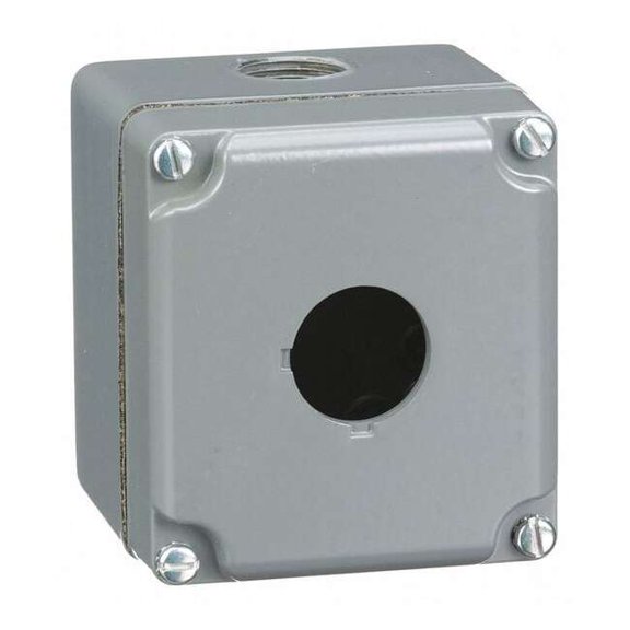 Schneider Electric Pushbutton Enclosure,30mm,1 Hole,Al 9001KY1