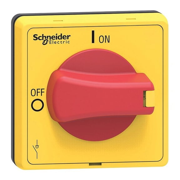 Schneider Electric Rotary Handle, Red/Yellow, NEMA1/12/3R/4/4X VLSH4S5R