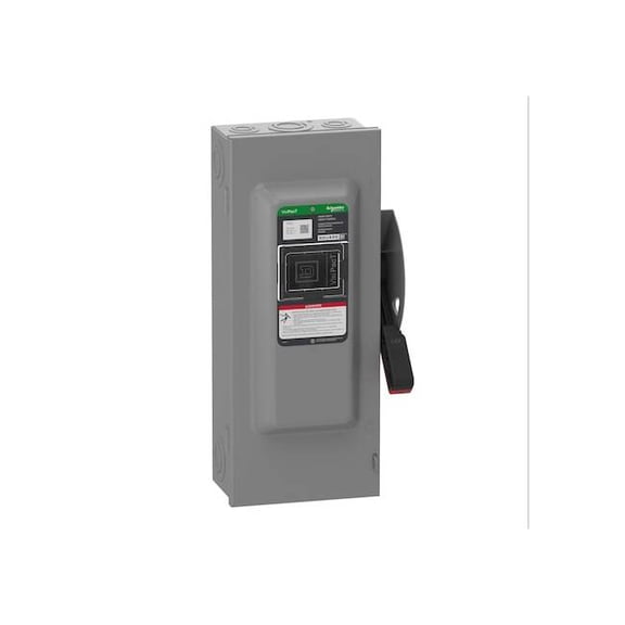 Schneider Electric Safety Switch,3PST,100 A,3 Poles,3 Wires VH363