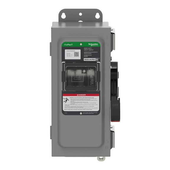 Safety Switch, Nonfusible, 3PST, Three Phase, NEMA 12, Indoor, Steel