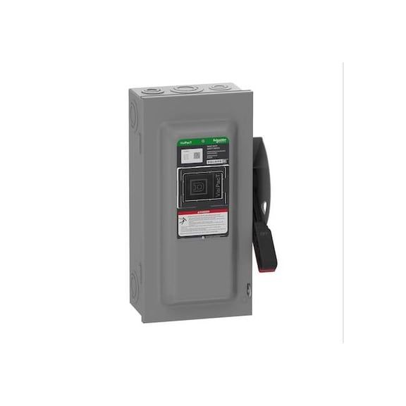 Safety Switch, Fusible, 3PST, Three Phase, NEMA 1, Indoor, Steel