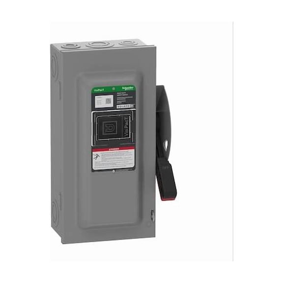 Safety Switch, Fusible, 3PST, Three Phase, NEMA 1, Indoor, Steel VH362N