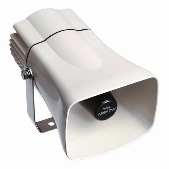 Siren, Siren, Continuous, 24V DC, 0 to 105dB, ABS Plastic, White, Pivot/Swivel Mount