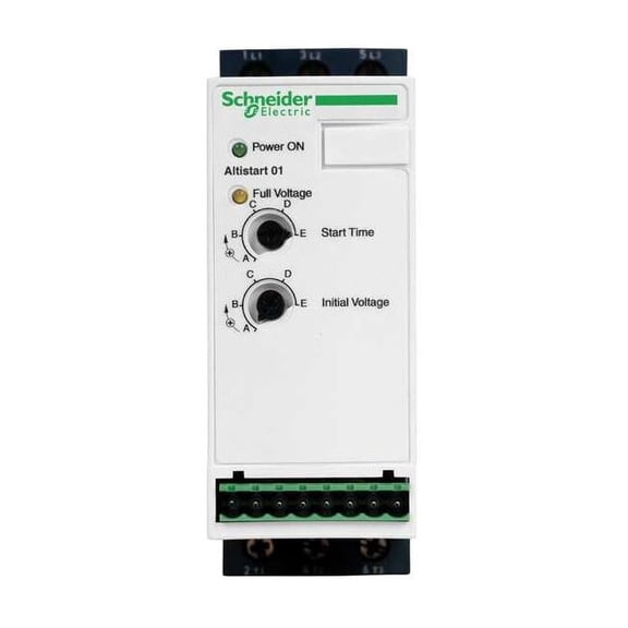 Schneider Electric Soft Start,110-460VAC,9A,1 or 3-Phase ATS01N109FT
