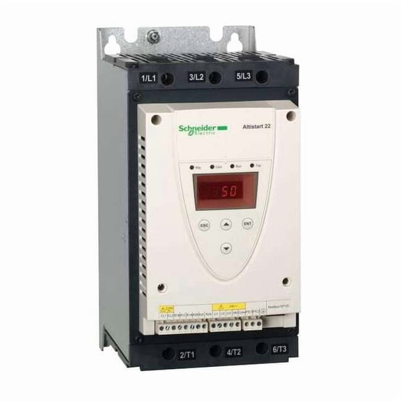Schneider Electric Soft Start, 208-600VAC,63A,3 Phase ATS22D62S6U