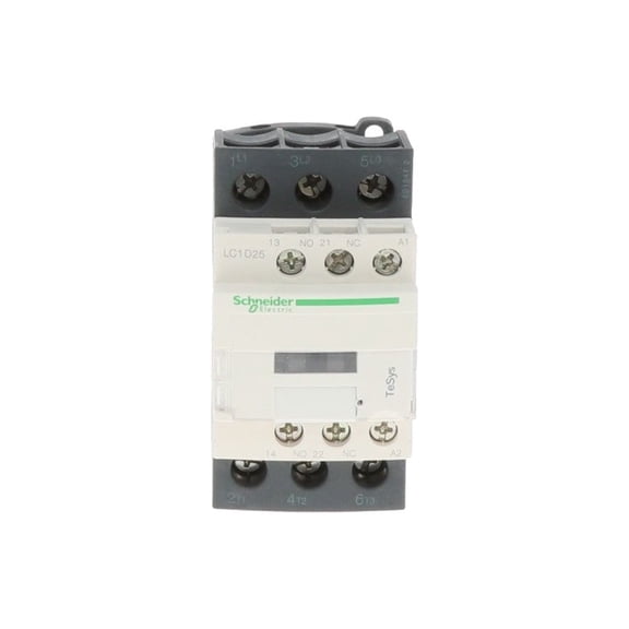 Schneider Electric (Square D) LC1D25B7 - Heavy Duty 24V 25A 3P Contactor W/Auxiliary Contact.