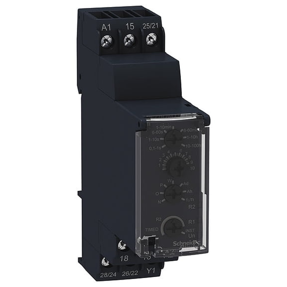 Schneider Electric Time Delay Relay, 12V AC/DC, 4 Pins RE22R2MJU