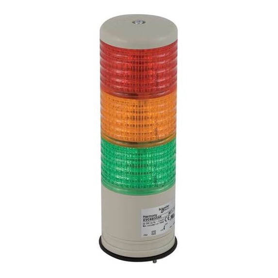 Schneider Electric Tower Light,60mm,0.08A,Rd,Org,Gr XVC6B35SK