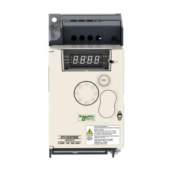 Schneider Electric Variable Frequency Drive, 1 HP, 230VAC, Altivar ATV12H075M3