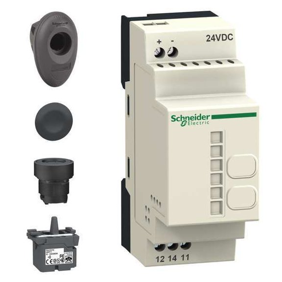 Schneider Electric Wireless Push Button Kit, Black, 22mm XB5RMB03