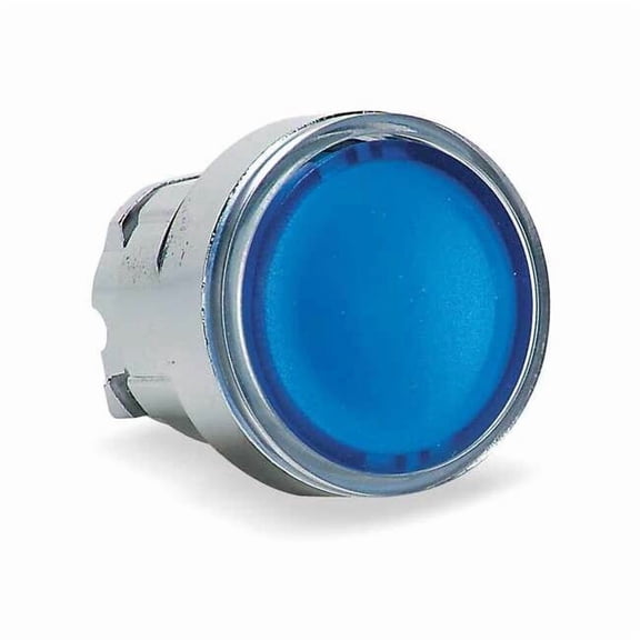 Push Button Operator, Flush, Momentary Action, Not Applicable Release, Illuminated, Blue