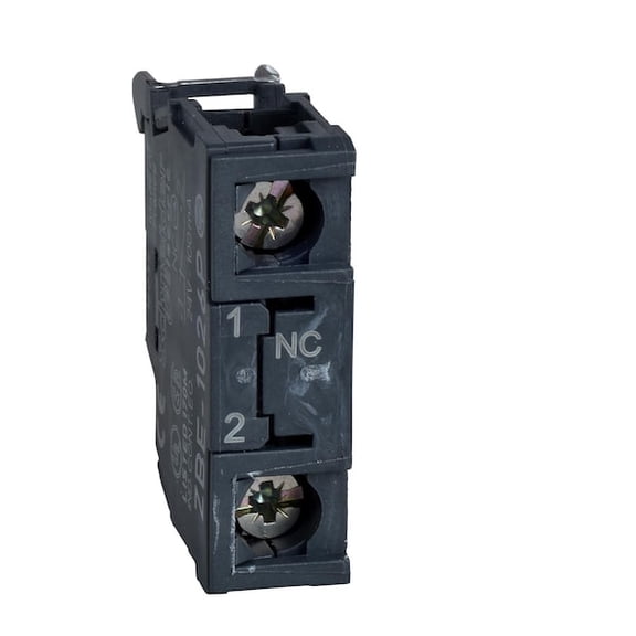 Schneider Electric Contact Blocks,Black,22 mm Connection ZBE202
