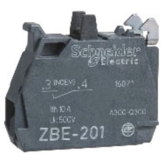 Schneider Electric 1NO Screw-clamp terminal Push Button Contact Block ZBE101