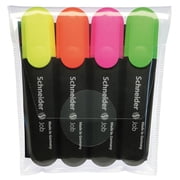 Schneider Job Highlighters Chisel Tip 4 Color Asstd Org Grn Pnk Ylw