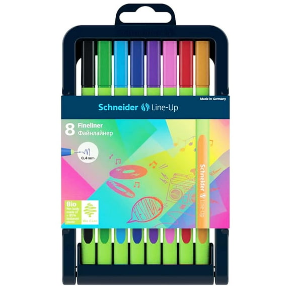 Schneider Line-Up Felt Pen Fine Point Assorted Colors 8/Pack (PSY191098)
