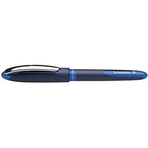 Schneider One Business Rollerball Pen, 0.6 mm Ultra-Smooth Tip, Blue Barrel, Blue Ink, Blister Pack of 1 Pen (78303)