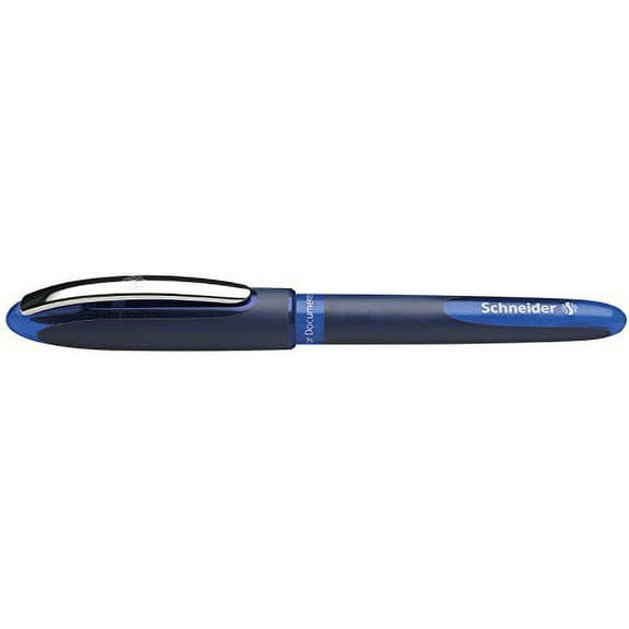 Schneider One Business Rollerball Pen, 0.6 mm Ultra-Smooth Tip, Blue Barrel, Blue Ink, Blister Pack of 1 Pen (78303)