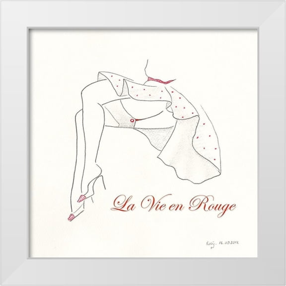 Schneider, Rosy 12x12 White Modern Wood Framed Museum Art Print Titled - Serie Beine II