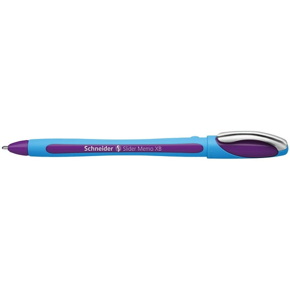 Schneider Slider Memo XB Ballpoint Pen, 1.4 mm, Violet Ink, Box of 10 Pens