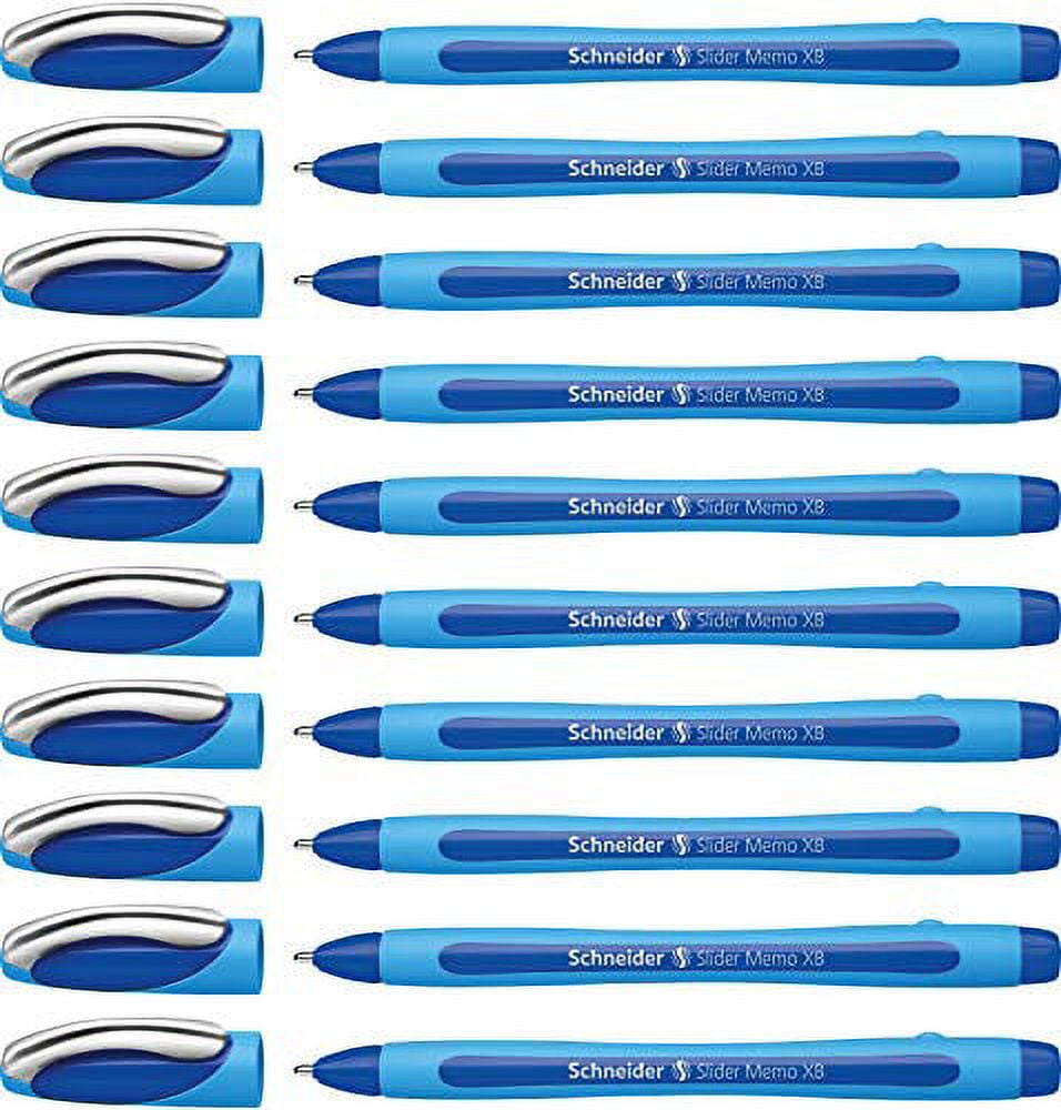 Schneider Slider Memo XB Ballpoint Pen, Blue, Box of 10 Pens (150203)