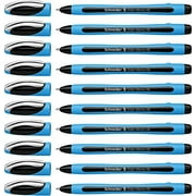Schneider Slider Memo XB Extra Broad Ballpoint Pen, 1.4 mm, Light Blue Barrel, Black Ink, Box of 10 Pens 150201