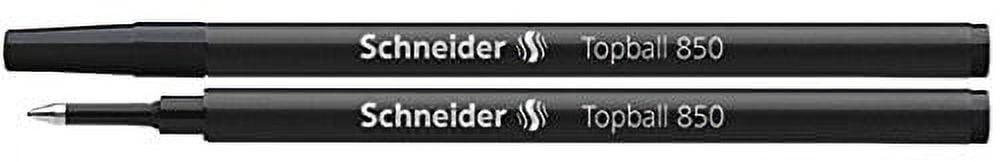 Schneider Topball 850 Black 0.5 mm Rollerball Refills - 2/pk