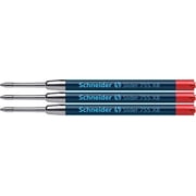 Schneider Writing Instruments, Ballpoint Pen Refills, Slider 755 XB, Colour red, Pack of 3 Blister Cards.