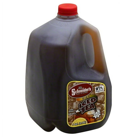 Schneider's, Diet Lemon Flavored Iced Tea, Naturally Caffeinated, 1 Gallon